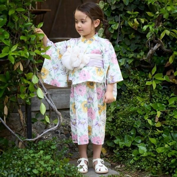 petit main 10％OFFセール 浴衣 ワンピース プティマイン 女の子 大花