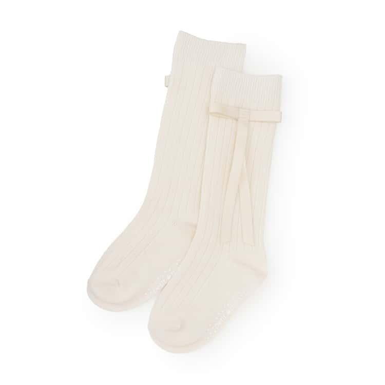 petit main 30％OFFセールリボンつきハイソックス 靴下 プティマイン