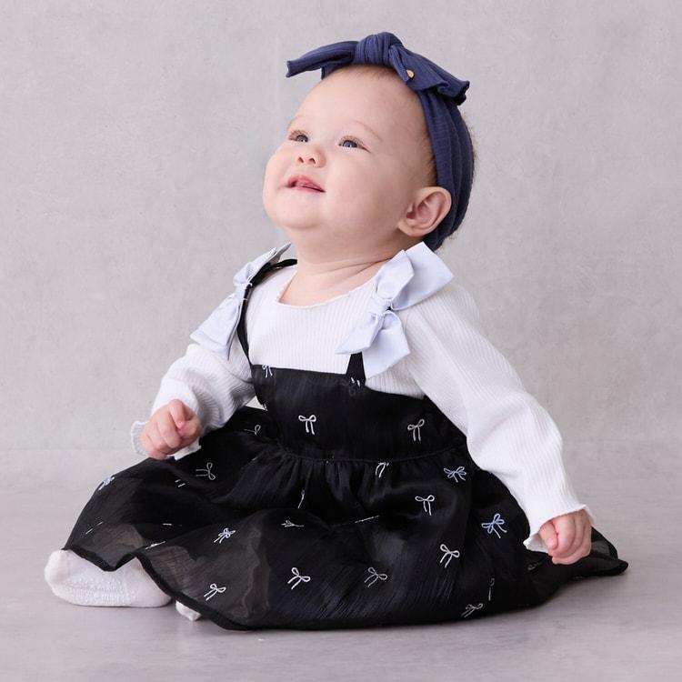 petit main 30％OFFセールりぼんワンピース＋インナーセット
