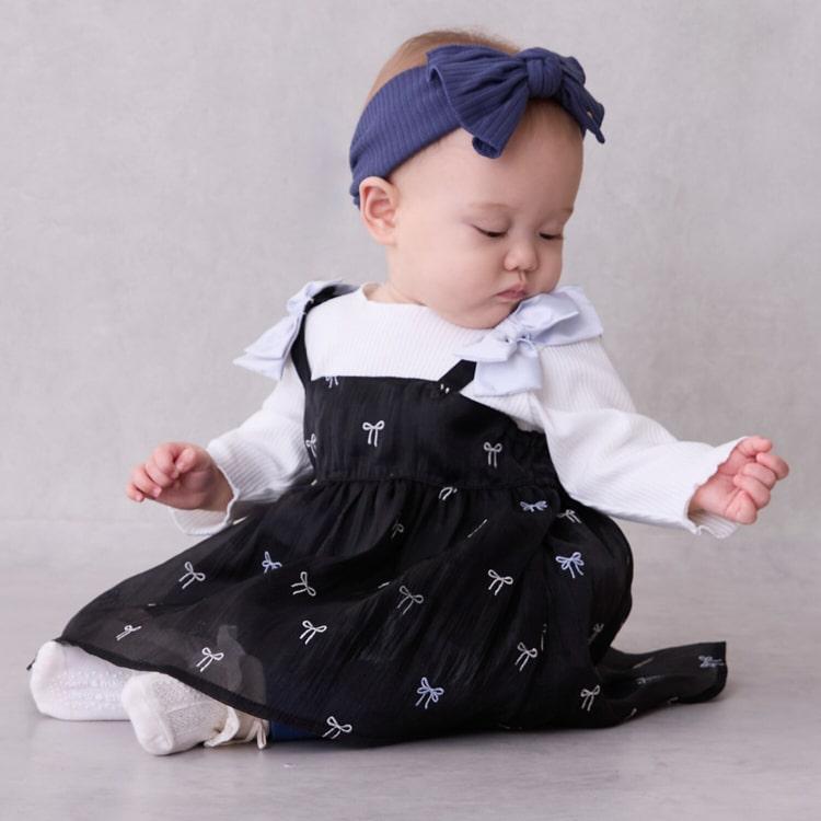 petit main 30％OFFセールりぼんワンピース＋インナーセット