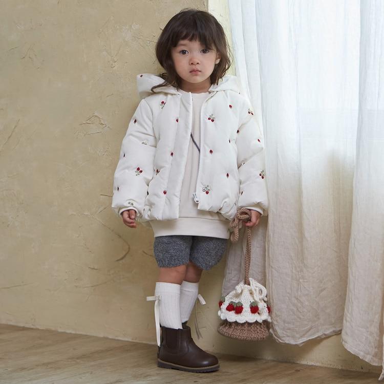 petit main 30％OFFセール刺しゅう中綿ジャケット 総柄 プティマイン