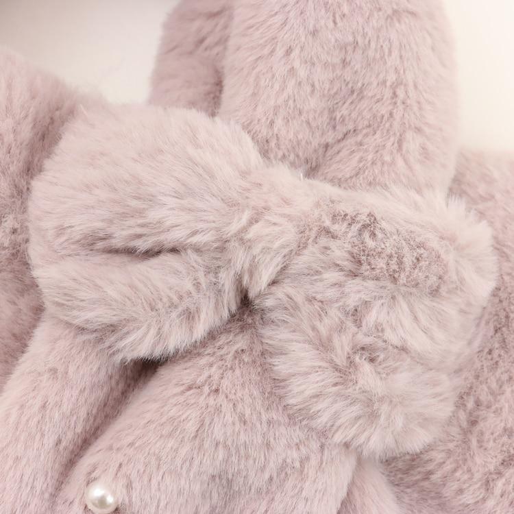 petit main 30％OFFセールファーティペット リボン プティマイン 起毛