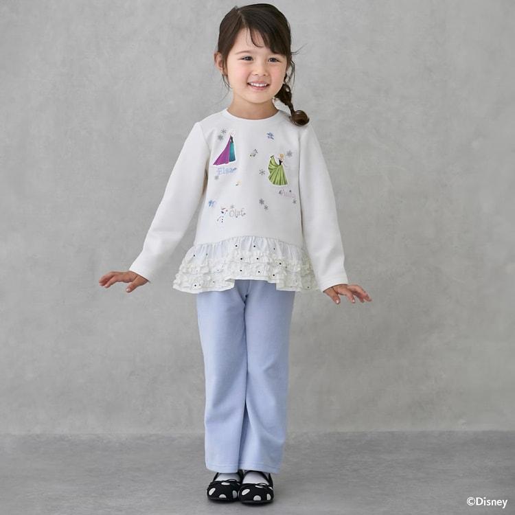 petit main Frozen ペプラム長袖Tシャツ プティマイン ディズニー アナ