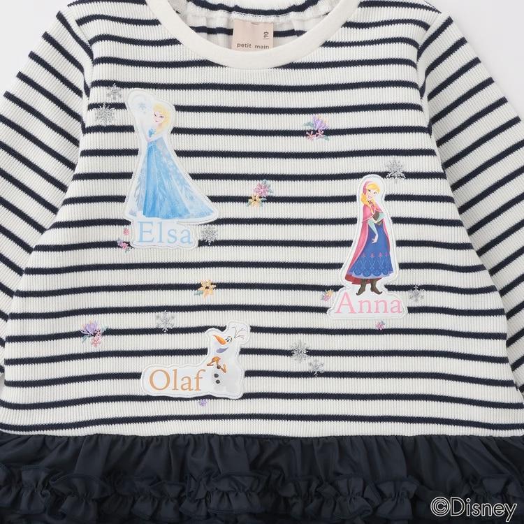 petit main Frozen ペプラム長袖Tシャツ プティマイン ディズニー アナ