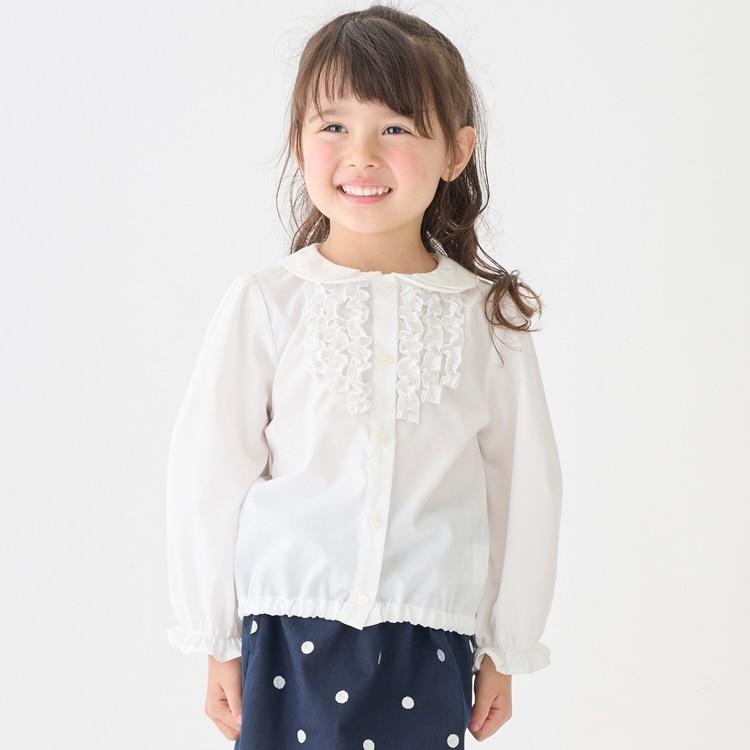 petit main ちびフリル ブラウス 長袖シャツ プティマイン 女の子 