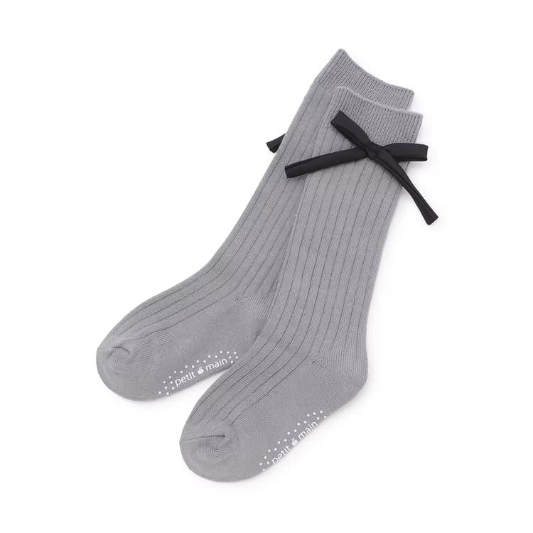 petit main リボンハイソックス 靴下 プティマイン 女の子 キッズ 子供