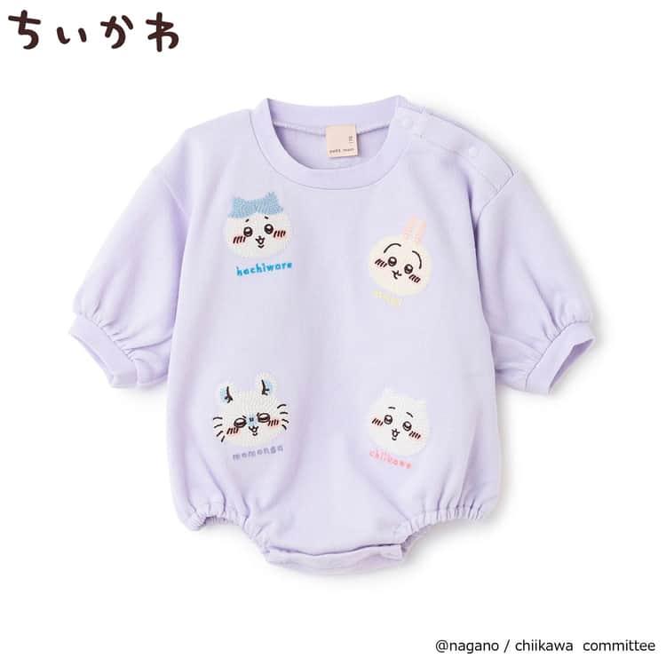 petit main アニメちいかわ 刺しゅうロンパース プティマイン ベビー