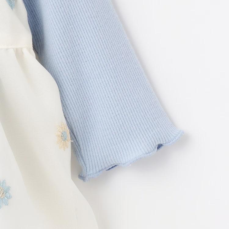 petit main プティマイン 花柄刺繍ロンパース ワンピース 2点セット