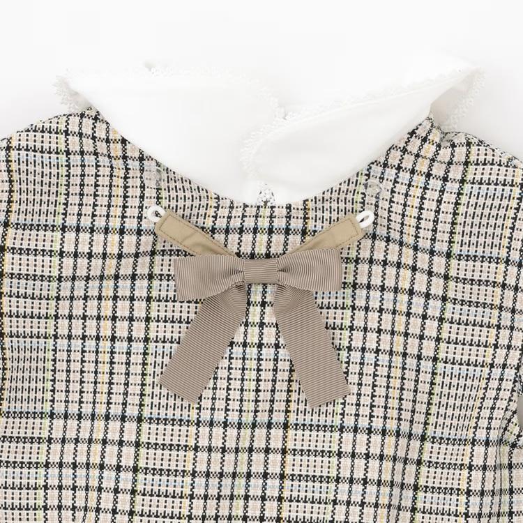 petit main プティマイン ジャケット＆チェックワンピースセット