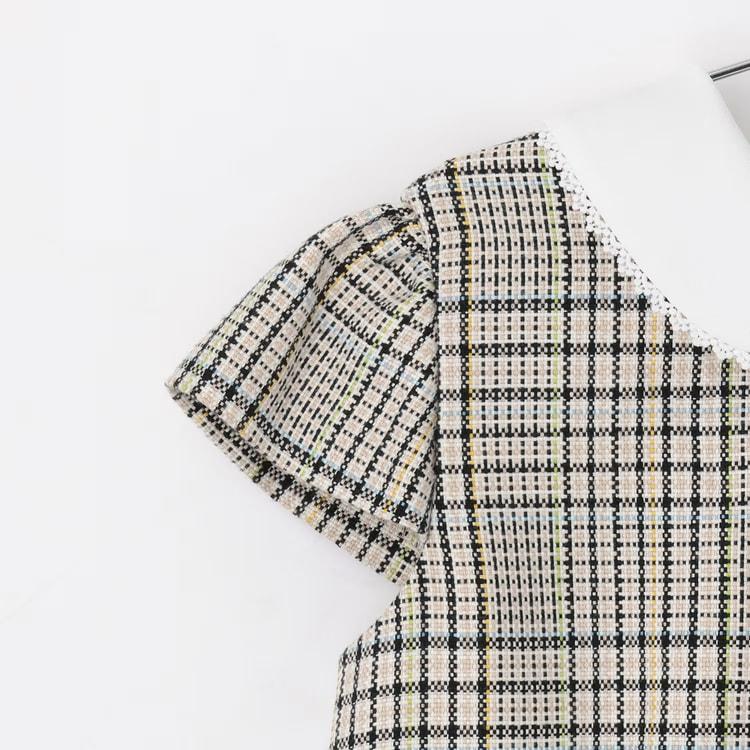 petit main プティマイン ジャケット＆チェックワンピースセット