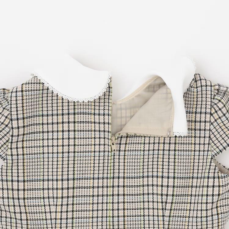 petit main プティマイン ジャケット＆チェックワンピースセット