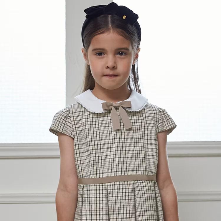 petit main プティマイン ジャケット＆チェックワンピースセット