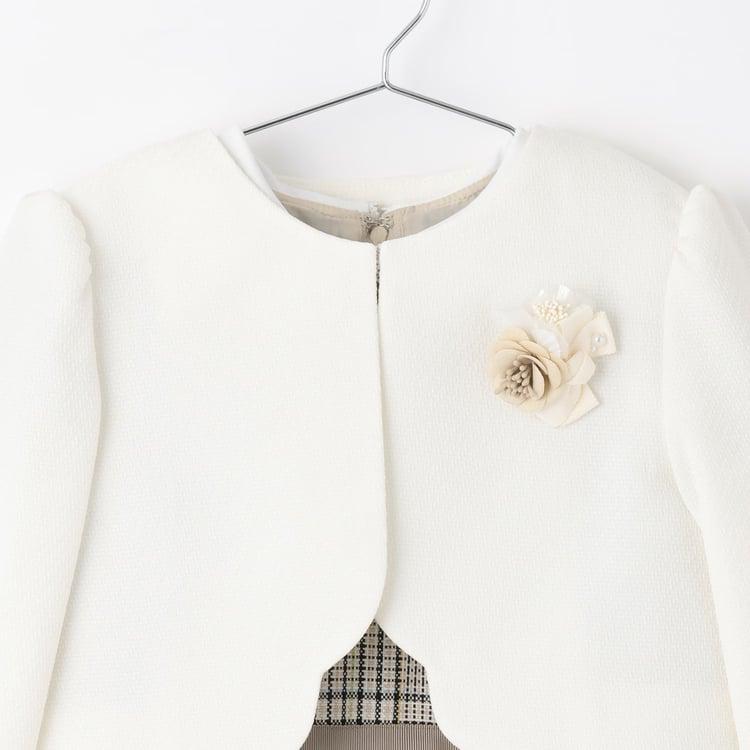 petit main プティマイン ジャケット＆チェックワンピースセット