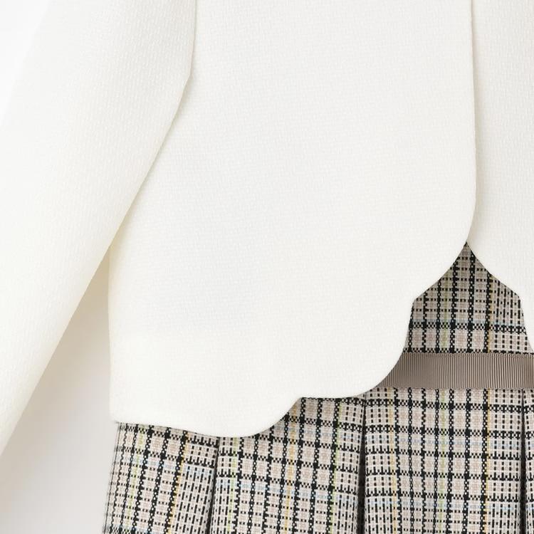 petit main 入学式 発表会 ワンピースとジャケット petit main フォーマル 発表会 卒園式 入学式 長袖OP＋スカラップ