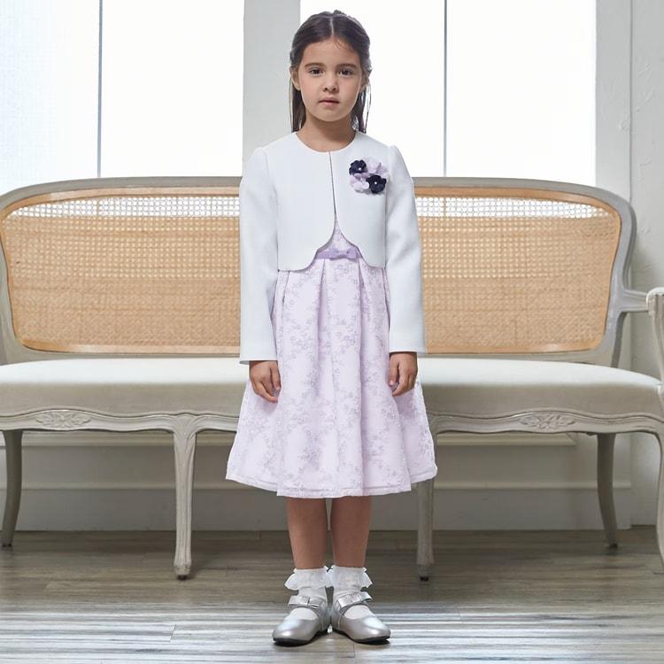 petit main プティマイン ジャケット＆レースワンピースセット 女の子