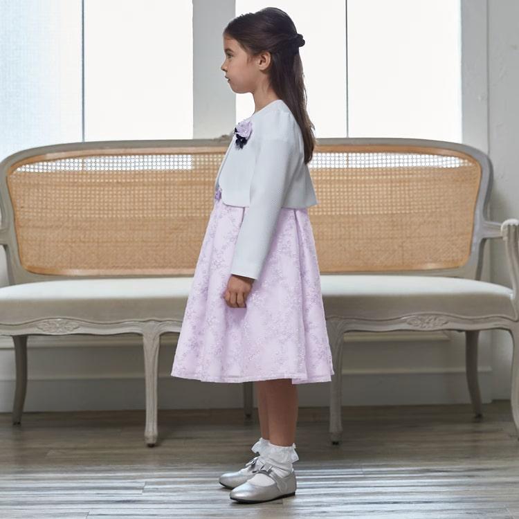 petit main プティマイン ジャケット＆レースワンピースセット 女の子