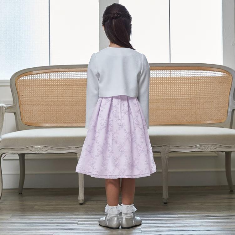 petit main プティマイン ジャケット＆レースワンピースセット 女の子