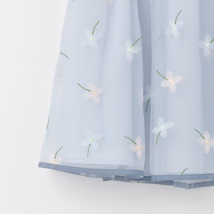 petit main 花柄ワンピース・ジャケットセット 130cm petit main（プティマイン）の「花柄ワンピース+スカラップジャケット