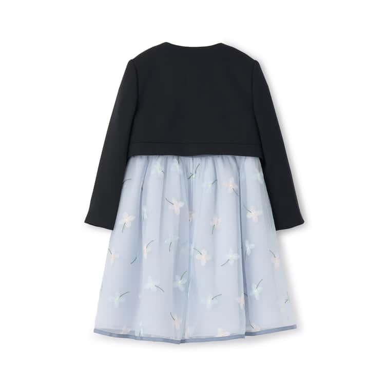 petit main プティマイン ジャケット＆フラワー刺しゅうワンピース