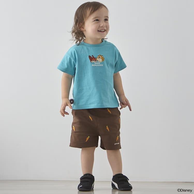 petit main ズートピア 刺しゅうハーフパンツ 男の子 女の子 キッズ