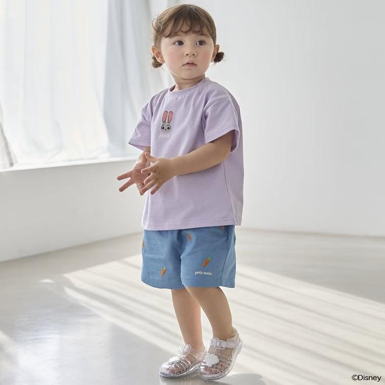 petit main ズートピア 刺しゅうハーフパンツ 男の子 女の子 キッズ