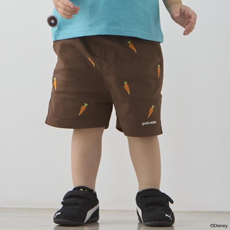 petit main ズートピア 刺しゅうハーフパンツ 男の子 女の子 キッズ