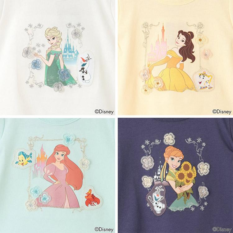 petit main Disney プティマイン ディズニー プリンセス 半袖Tシャツ 