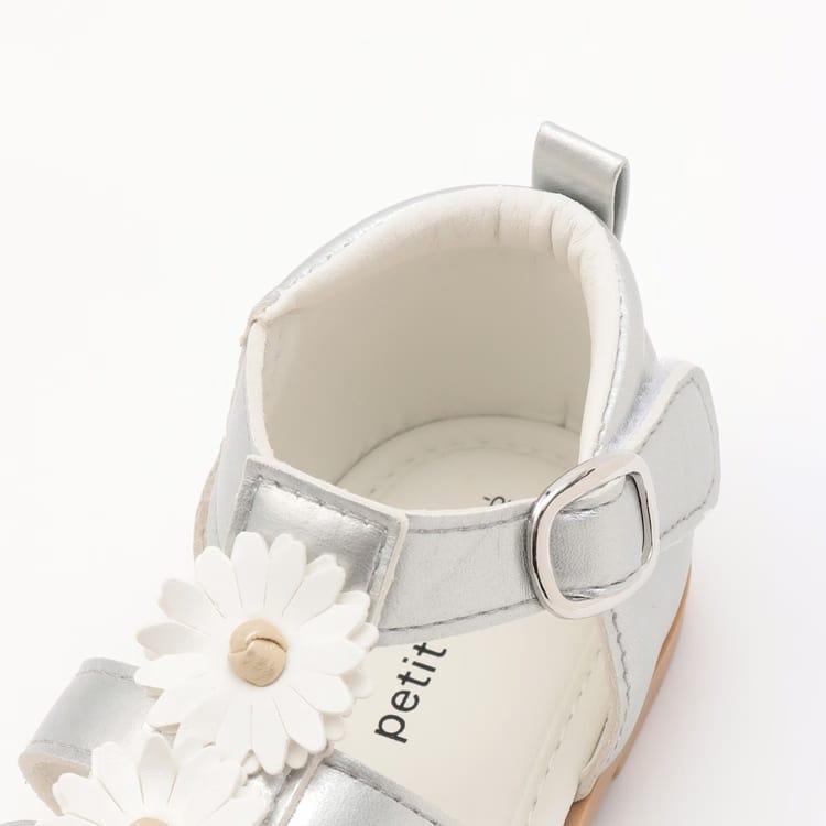 petit main お花サンダル 靴 キッズ 14-19cm 子供 女の子 プティマイン