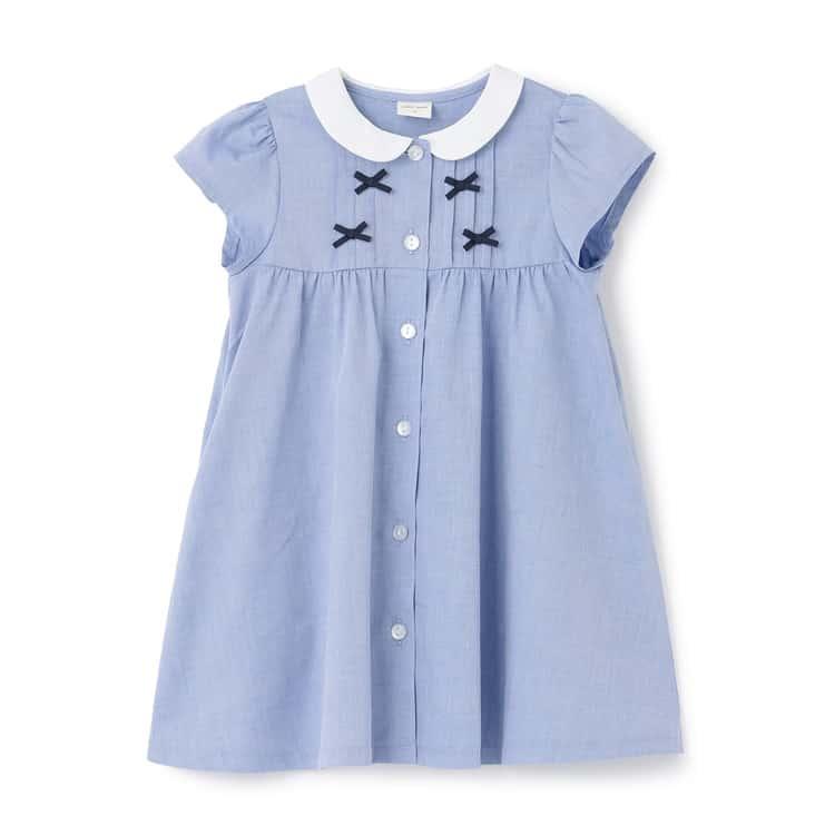 petit main 30％OFFセール ちびリボンピンタックワンピース