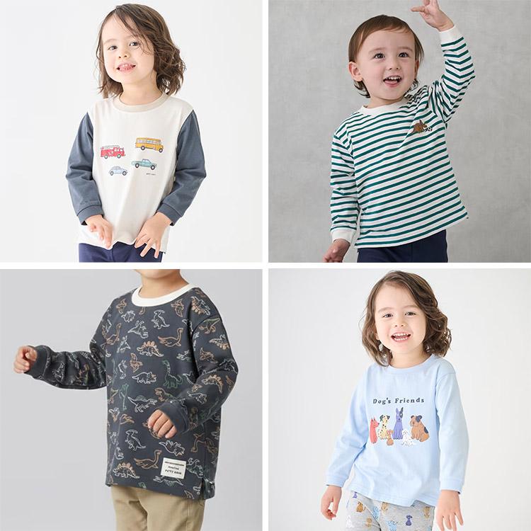 【美品】ベビー服 長袖 90cm 12点まとめ売り petit mainなど プティマイン 【プティプラ】BOYS&GIRLSトレーナー (80cm-130cm