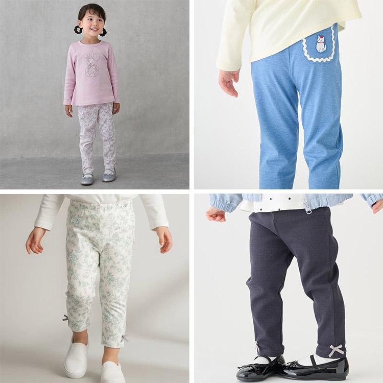petit main レギンス2枚セット プティマイン 女の子 10分丈 80-130cm