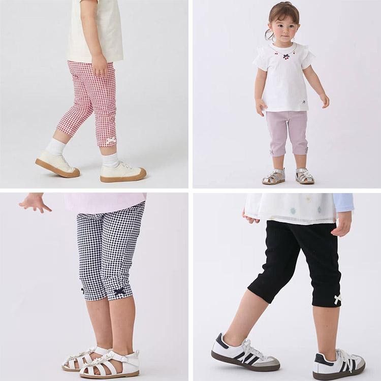 petit main レギンス2枚セット プティマイン 女の子 7分丈 80-130cm
