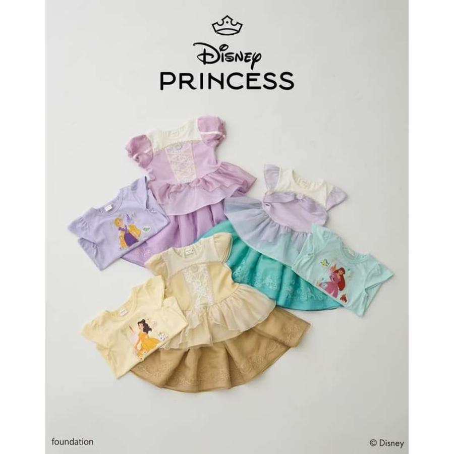 Disney プリンセスなりきり2点セット チュニック スカート プティマイン ディズニー 女の子 キッズ 子供用 100-130cm petit main K 新作 2602 71の画像