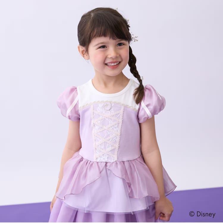 Disney プリンセスなりきり2点セット チュニック スカート プティマイン ディズニー 女の子 キッズ 子供用 100-130cm petit main K 新作 2602 71の画像