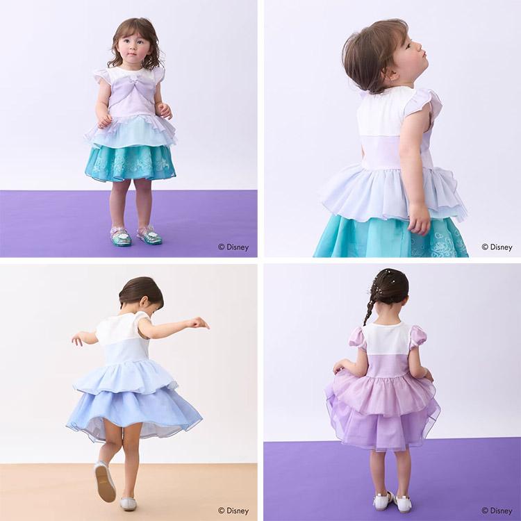 Disney プリンセスなりきり2点セット チュニック スカート プティマイン ディズニー 女の子 キッズ 子供用 100-130cm petit main K 新作 2602 71の画像