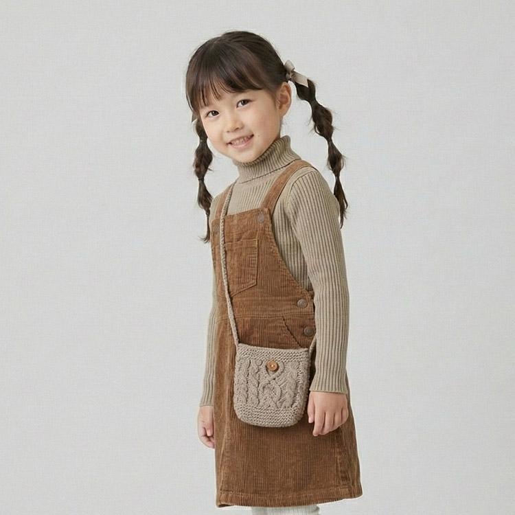 セーター ニット キッズ 無地 チクチクしない ハイネック 100-150cm