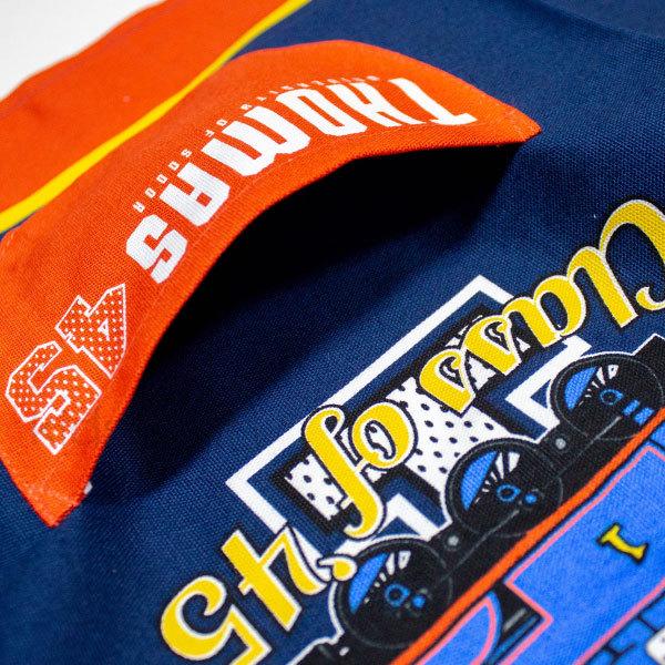 送料無料 きかんしゃトーマス 子供 エプロン 100cm 約34cm×約34cm 綿