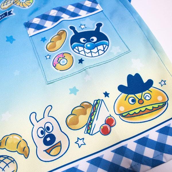 送料無料 アンパンマン 子供 エプロン 110cm ブルー 44×40cm 送料無料 アンパンマン 子供 エプロン 110cm ブルー 44×40cm
