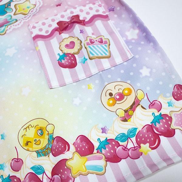 送料無料 アンパンマン 子供 エプロン 110cm ピンク 44×40cm コキン