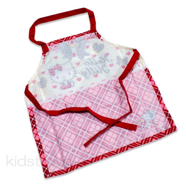 送料無料 ハローキティ エプロン 100cm 約33×33cm 綿100％ HELLO KITTY