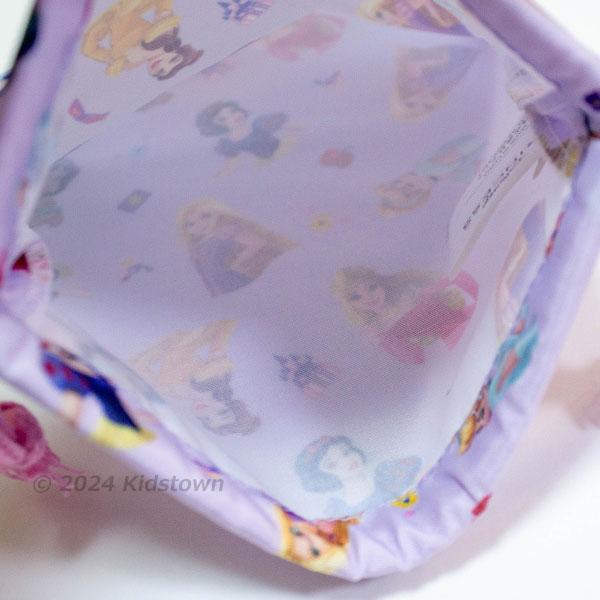 送料無料 プリンセス 巾着 3枚組 Sサイズ 約H210×W180mm ポリエステル