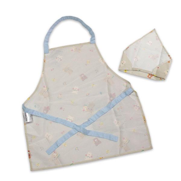 送料無料 リラックマ 三角巾付き子供エプロン 130cm エプロン 三角巾