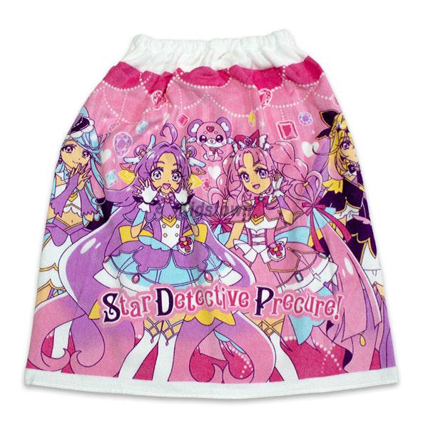 さ*ち様 プリキュア-アイカツパジャマ&ラップタオルセット 130&140㎝ BANDAI（バンダイ） 送料無料 名探偵プリキュア ラップタオル 約60