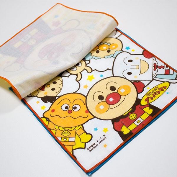 アンパンマン ミニガーゼハンカチ3枚組 星柄 約18×18cm 日本製