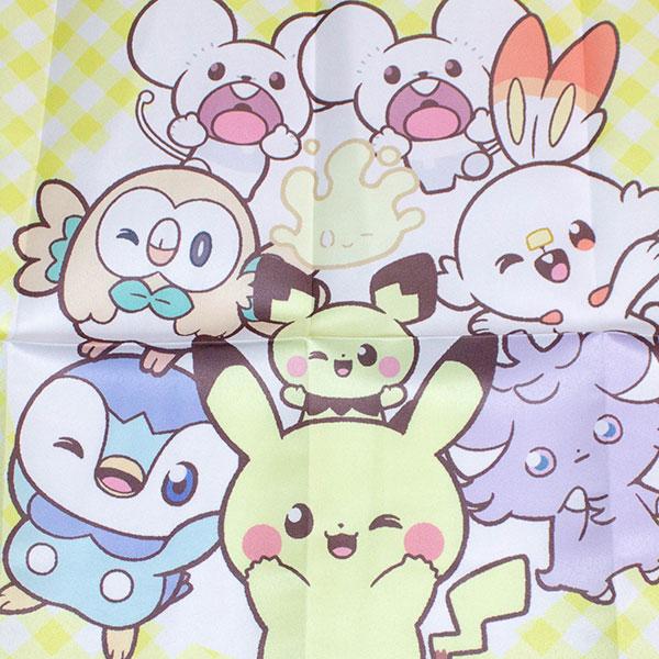 Pokemon（ポケモン） 送料無料 大判ハンカチ3枚組 ポケピース柄