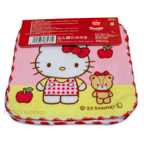 ハローキティ ミニタオル3枚組 チェック柄 約16×16cm 綿100 ハローキティ ミニタオル3枚組 チェック柄 約16×16cm 綿100