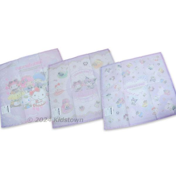 送料無料 サンリオキャラクターズ ランチクロス3枚組 約43×43cm ランチ