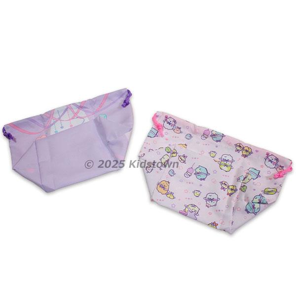 送料無料 すみっコぐらし マチ付き巾着2枚組 天使なえびてんアイドル柄