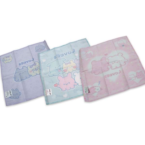 送料無料 らぶいーず ナフキン 3枚組 約43×43cm ランチクロス Loveez