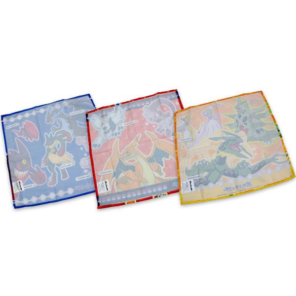 Pokemon（ポケモン） 送料無料 大判ハンカチ3枚組 メガレックウザ柄